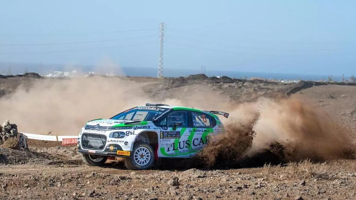 Diego Ruiloba marca el mejor tiempo en el tramo de clasificación del Rallye Isla de Los Volcanes en Lanzarote