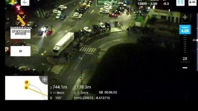 Carreras ilegales de coches en A Laracha: así captaron los drones del equipo Pegaso de la Guardia Civil las maniobras de riesgo