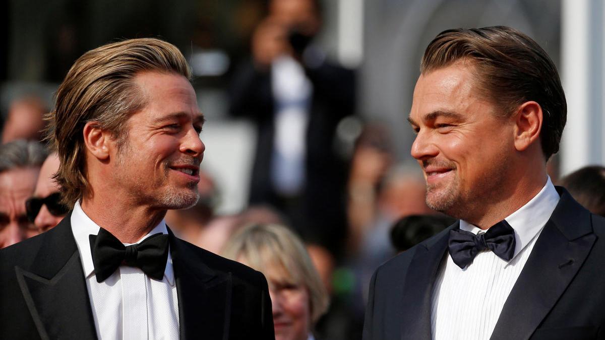 Brad Pitt y Leonardo DiCaprio en Cannes.