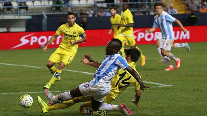 Boka se lesionó en el encuentro liguero contra el Villarreal, la pasada semana en La Rosaleda.