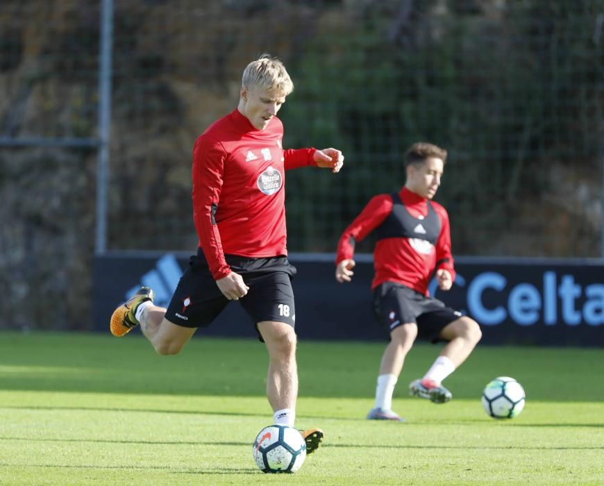 La plantilla del Celta encara una larga semana de trabajo para preparar el encuentro ante Las Palmas.