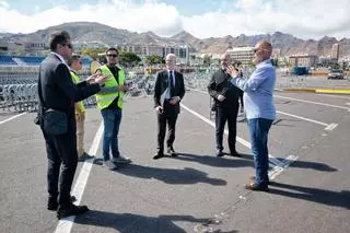 Inspección del recinto para la misa del papa León XIV en Tenerife