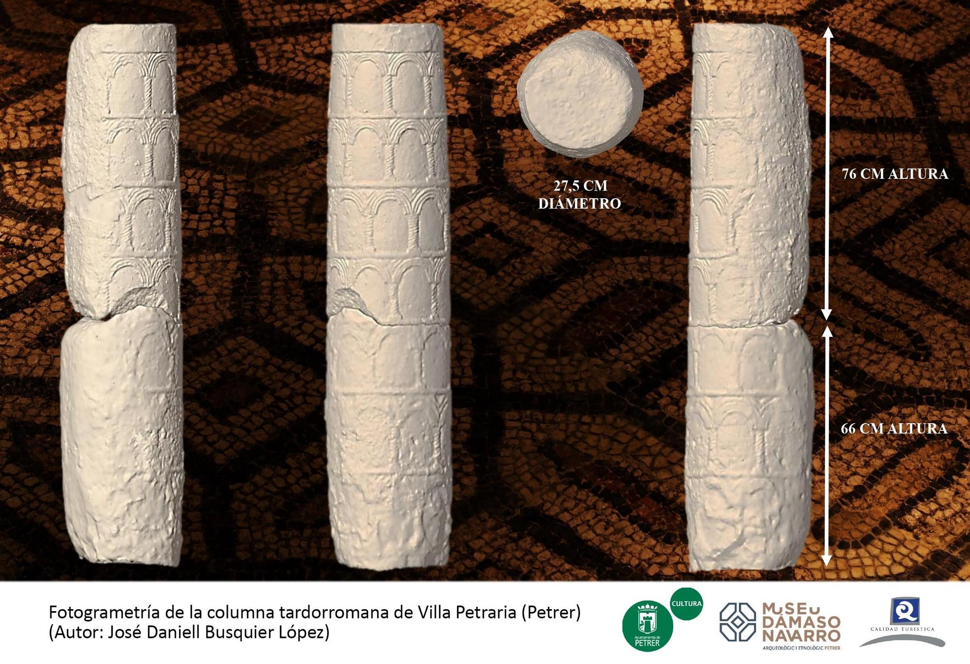 Fotogrametría de la columna tardorromana de Petrer.