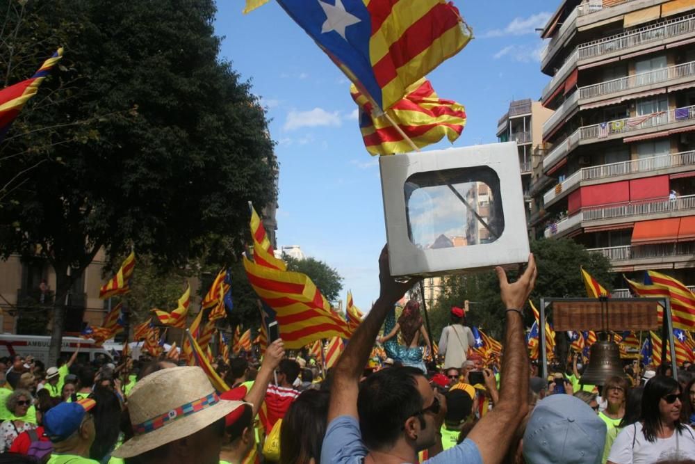 Els gironins a la manifestació de la Diada a Barcelona