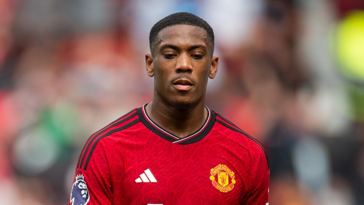 Athony Martial, durante un partido con el Manchester United