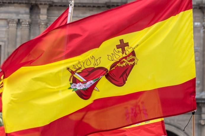 Manifestación en la capital grancanaria en contra del referéndum catalán