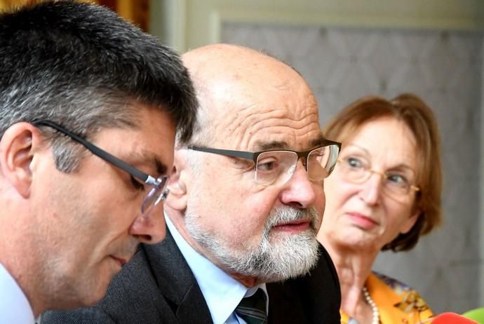 05/02/2019 LAS PALMAS DE GRAN CANARIA. El premio Nobel de Medicina Erwin Neher y la científica Eva María Neher, participan en el Campus Nobel Veterinaria. Fotografa: YAIZA SOCORRO.