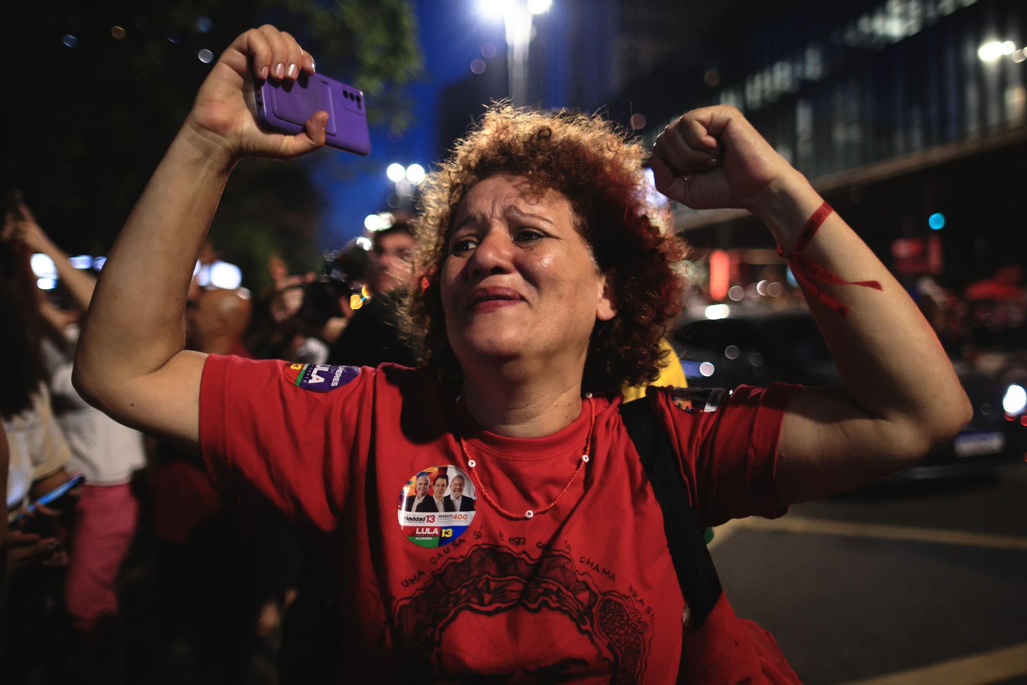 Los seguidores de Lula da Silva celebran su victoria en las elecciones brasileñas