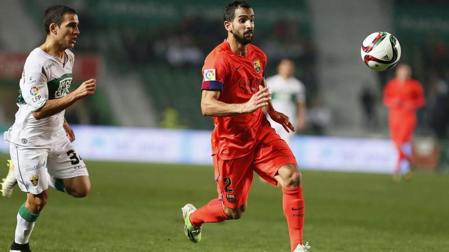 Montoya, durante un partido con el FC Barcelona