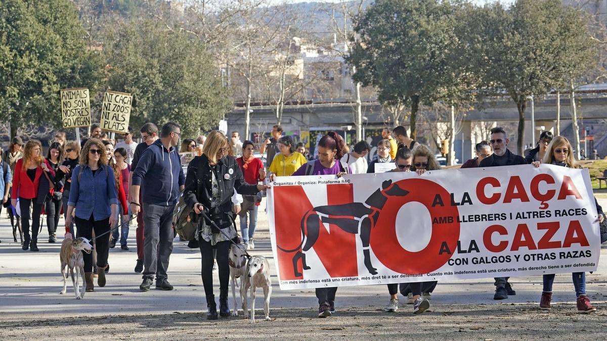 Manifestació de l&#039;any 2020 contra la caça.