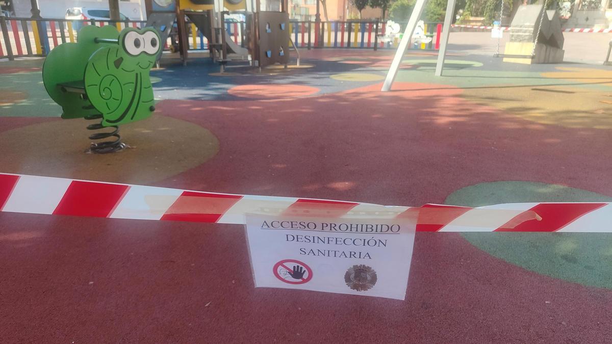 El parque de Moreda, cerrado al público