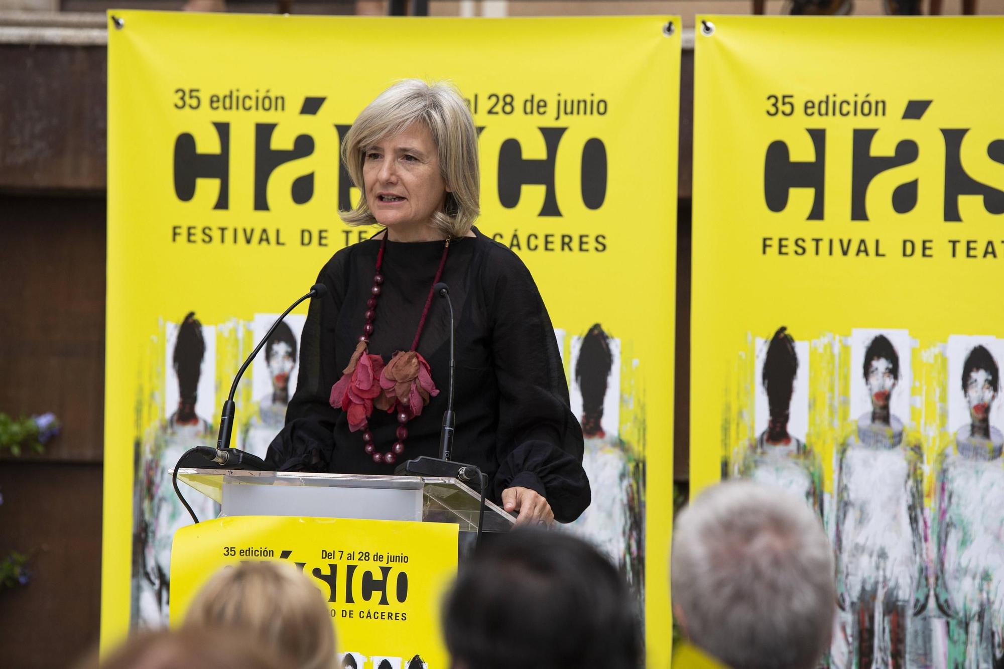 Presentación del festival de teatro clásico de Cáceres, este jueves.