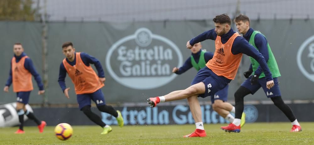 El Celta prepara en A Madroa el partido contra el Valladolid