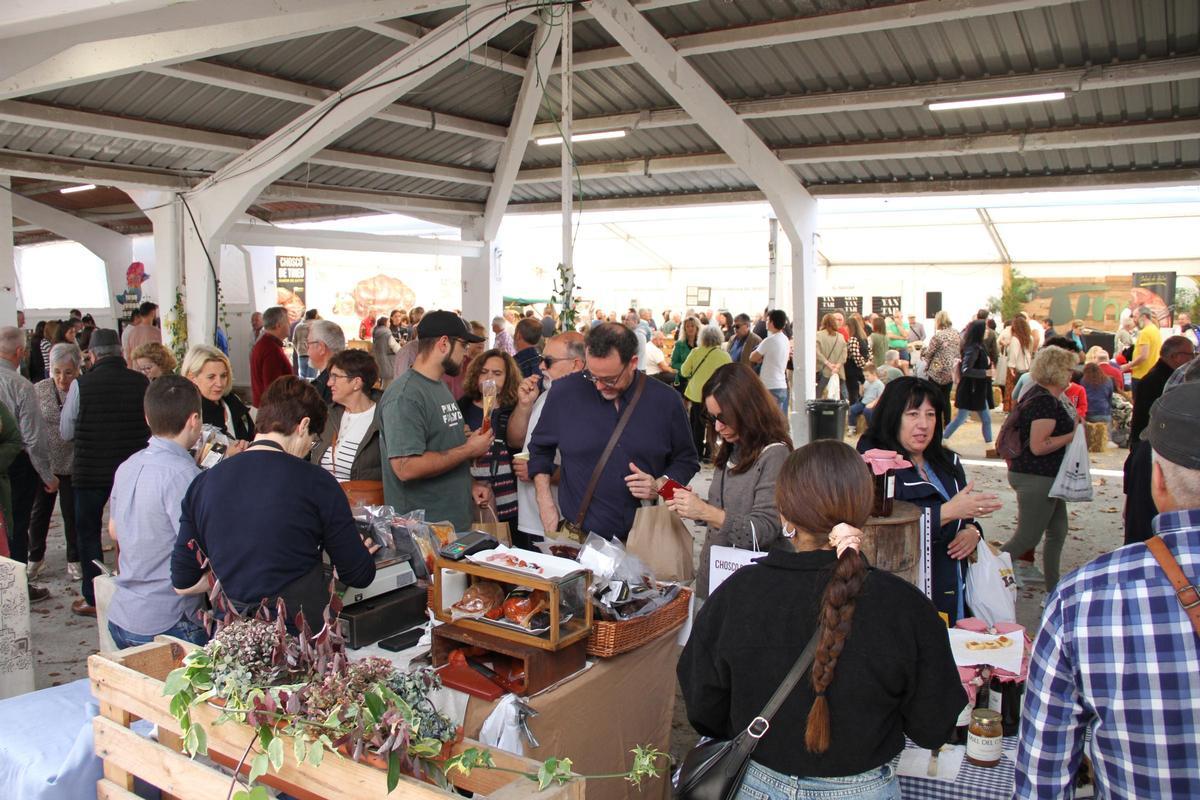 Mercado dentro del Festival del Chosco de Tineo.
