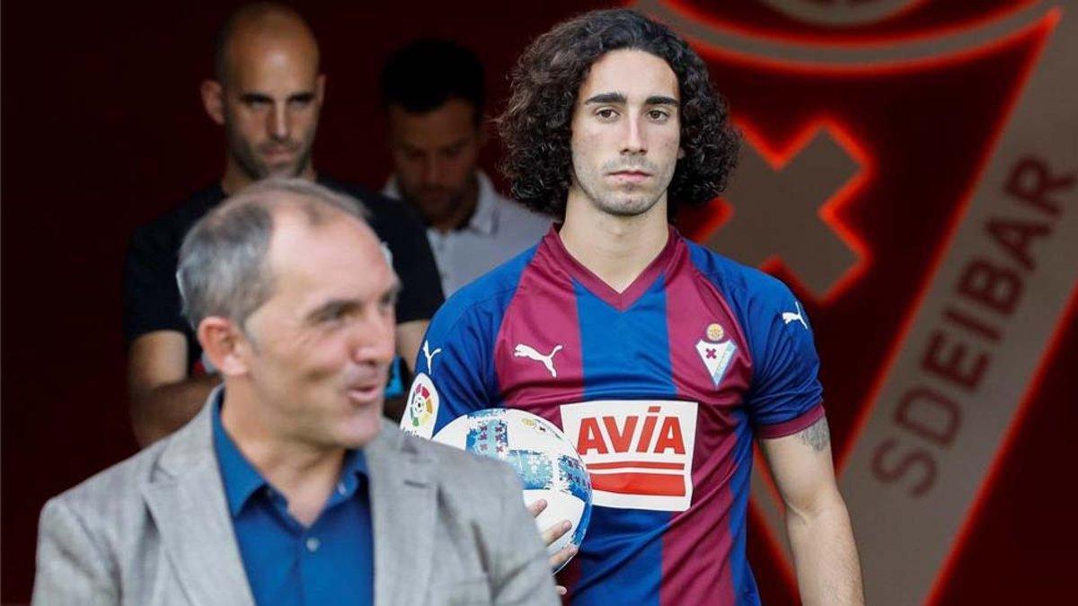 Fran Garagarza, el día de la presentación de Cucurella con el Eibar