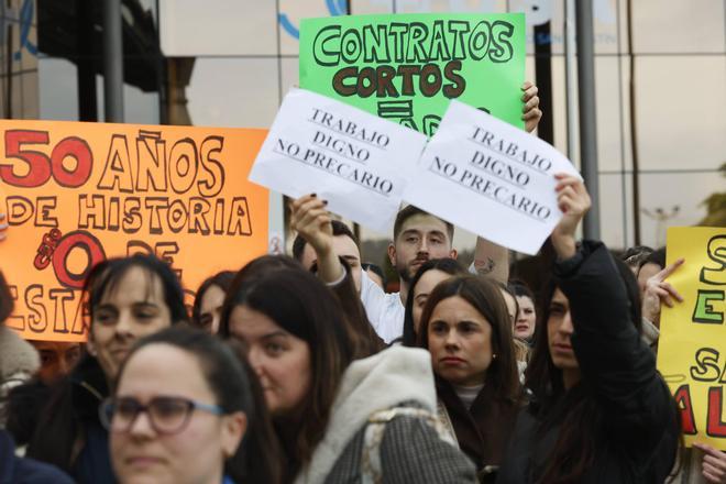 EN IMÁGENES: La protesta en el Hospital San Agustín de Avilés
