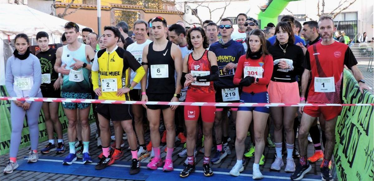 Línea de salida de la Carrera Popular Villa de Muel.