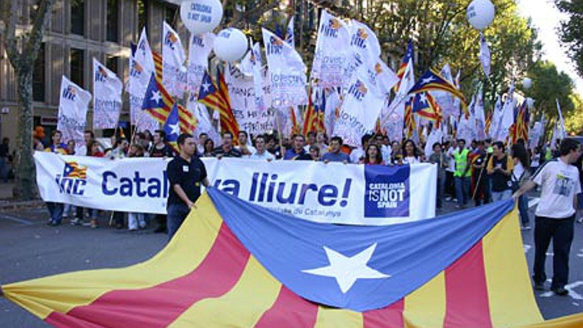 Manifestación de la Joventut Nacionalista de Catalunya el 11 de septiembre del 2005