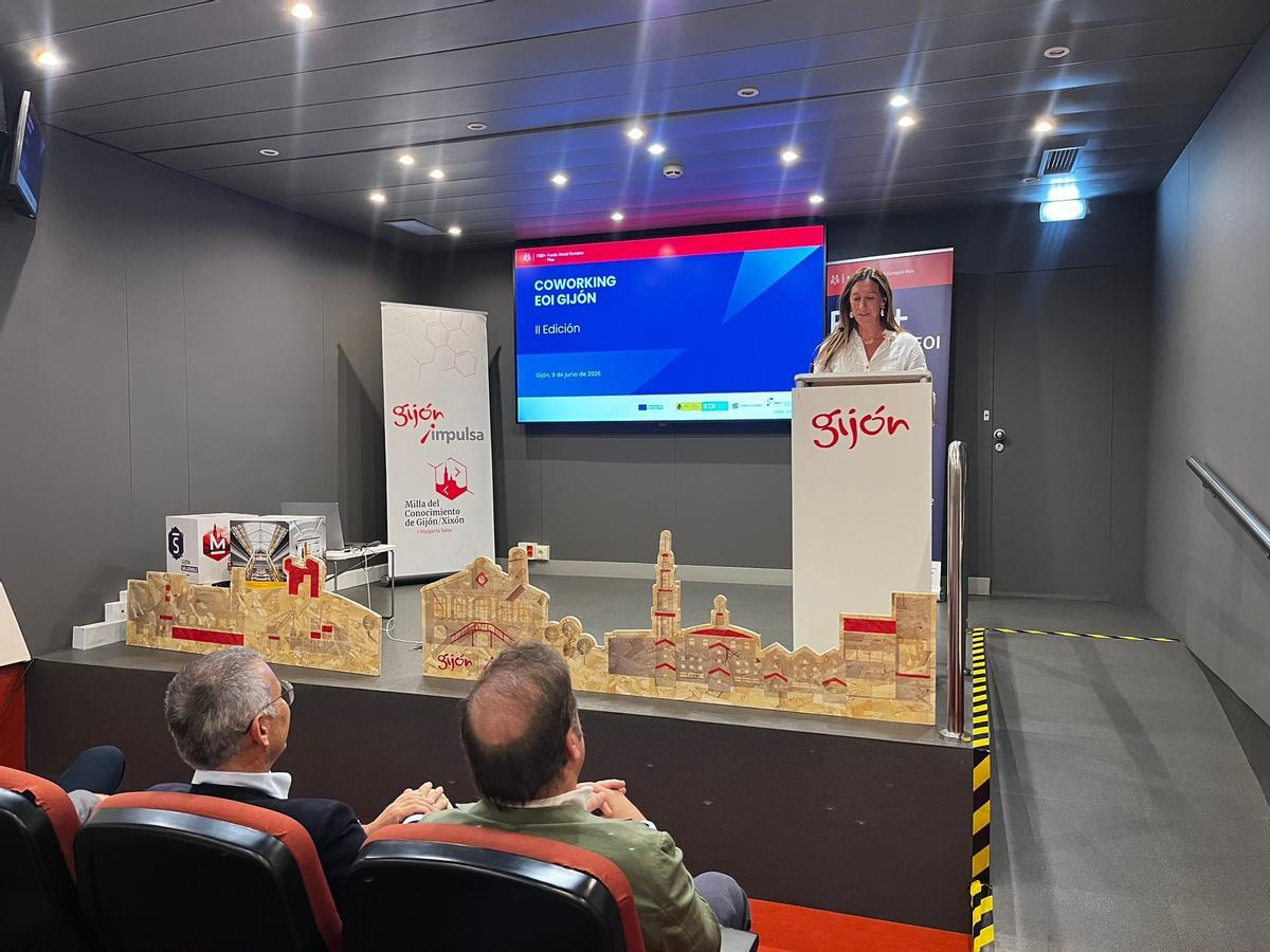 Ángela Pumariega en un momento del acto