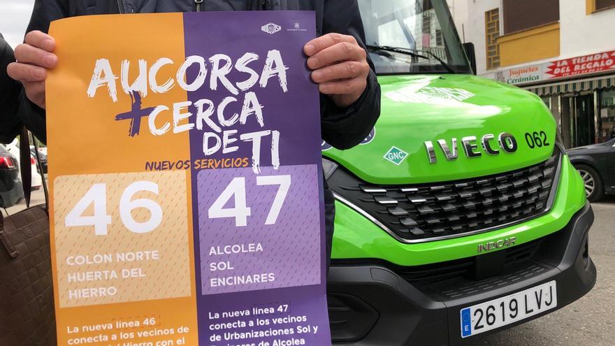 Los microbuses de Aucorsa unirán Alcolea y las urbanizaciones de El Sol y Encinares a partir del 1 de marzo