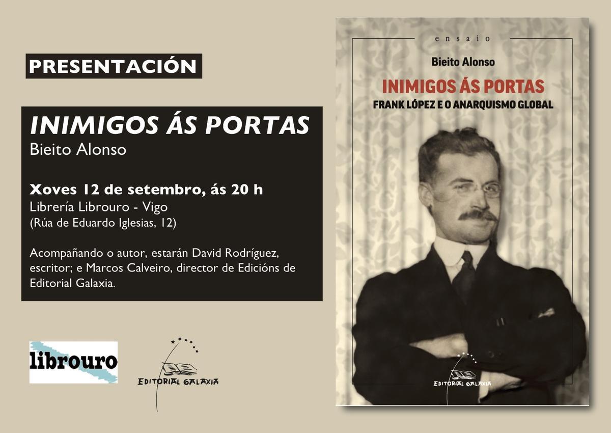 Cartel de la presentación del libro.
