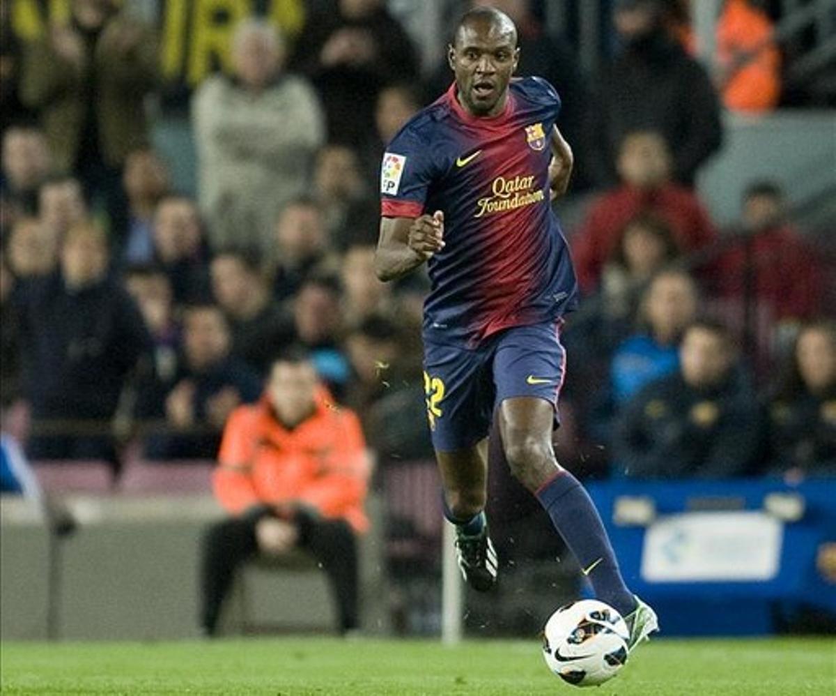 Éric Abidal, en el partit Barça-Mallorca de Lliga, a l’abril. Éric Abidal, en el partit Barça-Mallorca de Lliga, a l’abril.