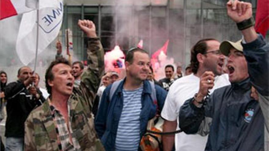 Una manifestación de pescadores bloquea el barrio europeo de Bruselas