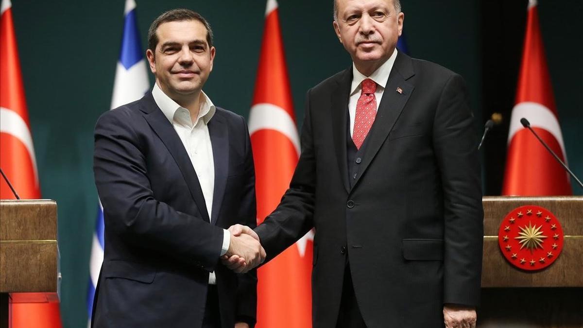 Tsipras y Erdogan, en Ankara.