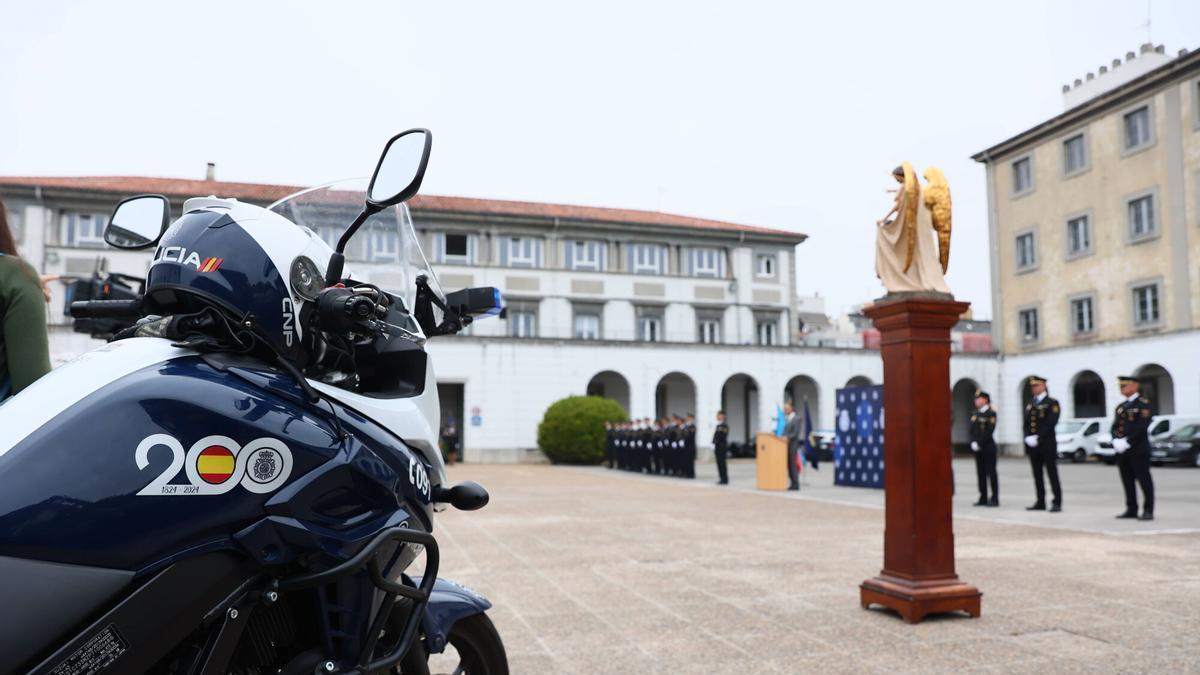 Una moto de la Policía Nacional.