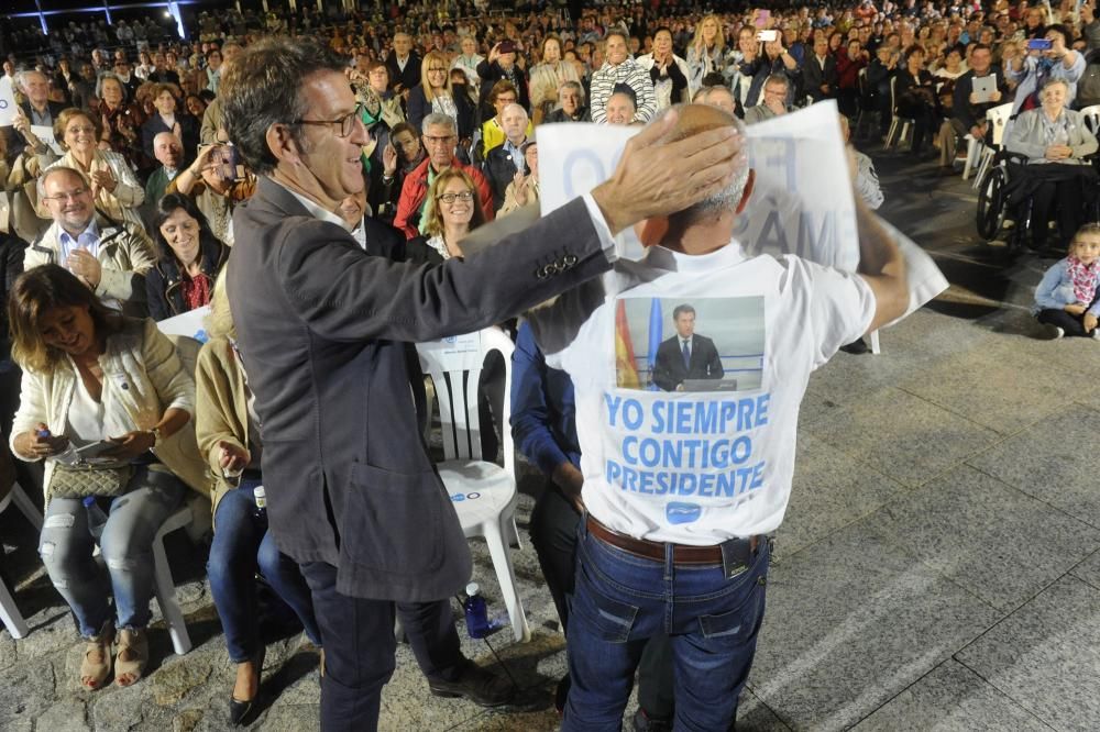 Feijóo, en el mitin del PP en A Coruña