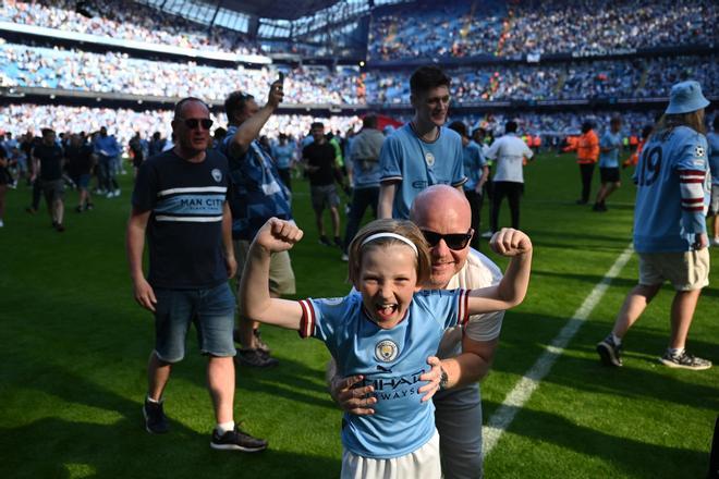 Así ha sido la loca celebración de la Premier League en el Etihad Stadium