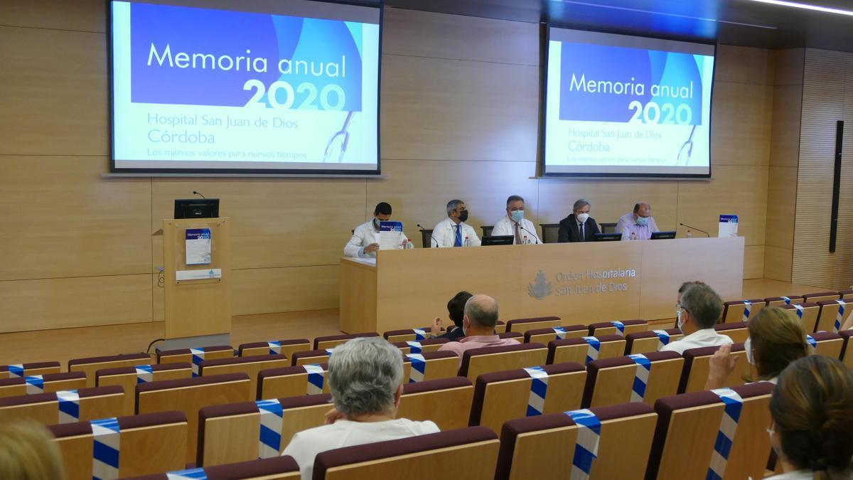 Presentación de la Memoria del 2020 del hospital San Juan de Dios de Córdoba.