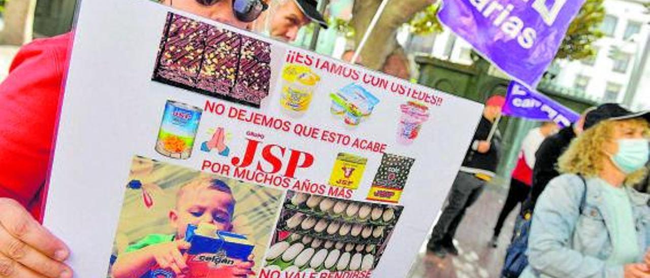 Manifestación de los empleados de JSP. |