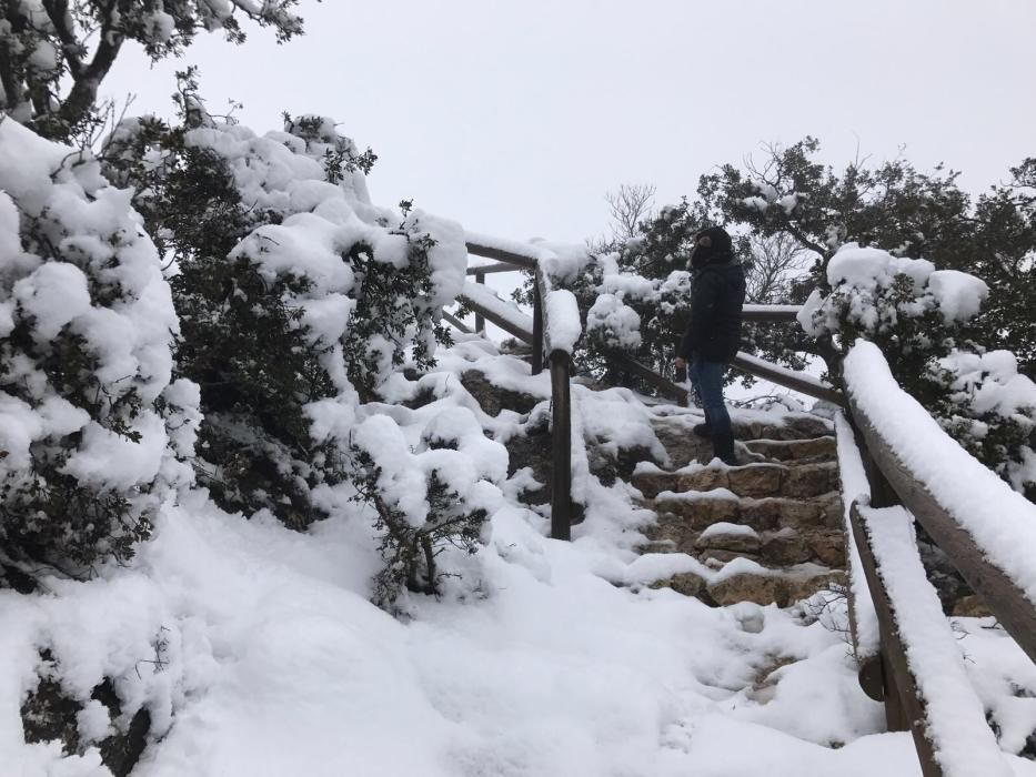 Vuelve a nevar en las montañas alicantinas