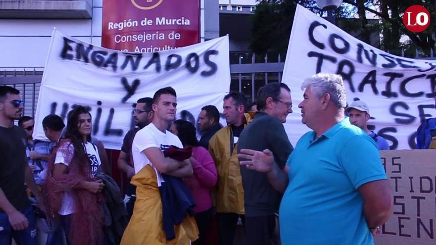 Manifestación de los pescadores del Mar Menor