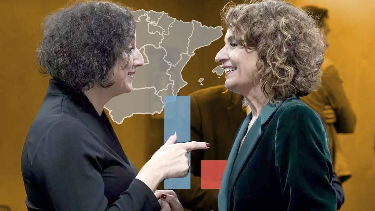 La consellera de Economia, Alícia Romero, y la vicepresidenta primera del Gobierno, María Jesús Montero.