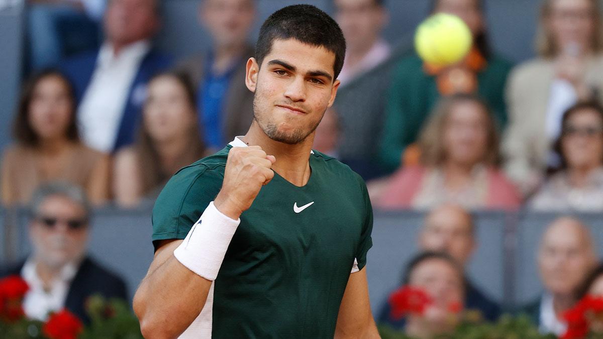 Alcaraz se llevó el primer set ante Zverev