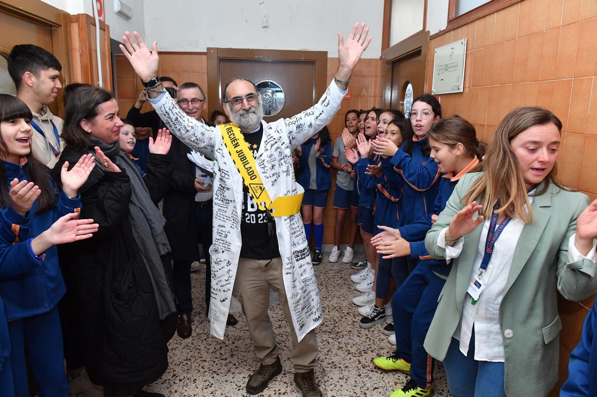 Emotiva despedida de Calasanz a 'Satur', profesor durante 46 años