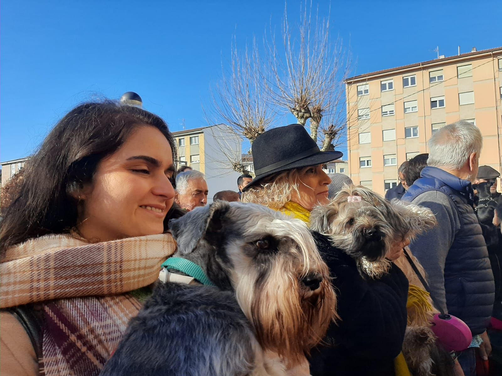 San Antón, hasta la bandera en Lugones: decenas de vecinos llevan a bendecir a sus mascotas