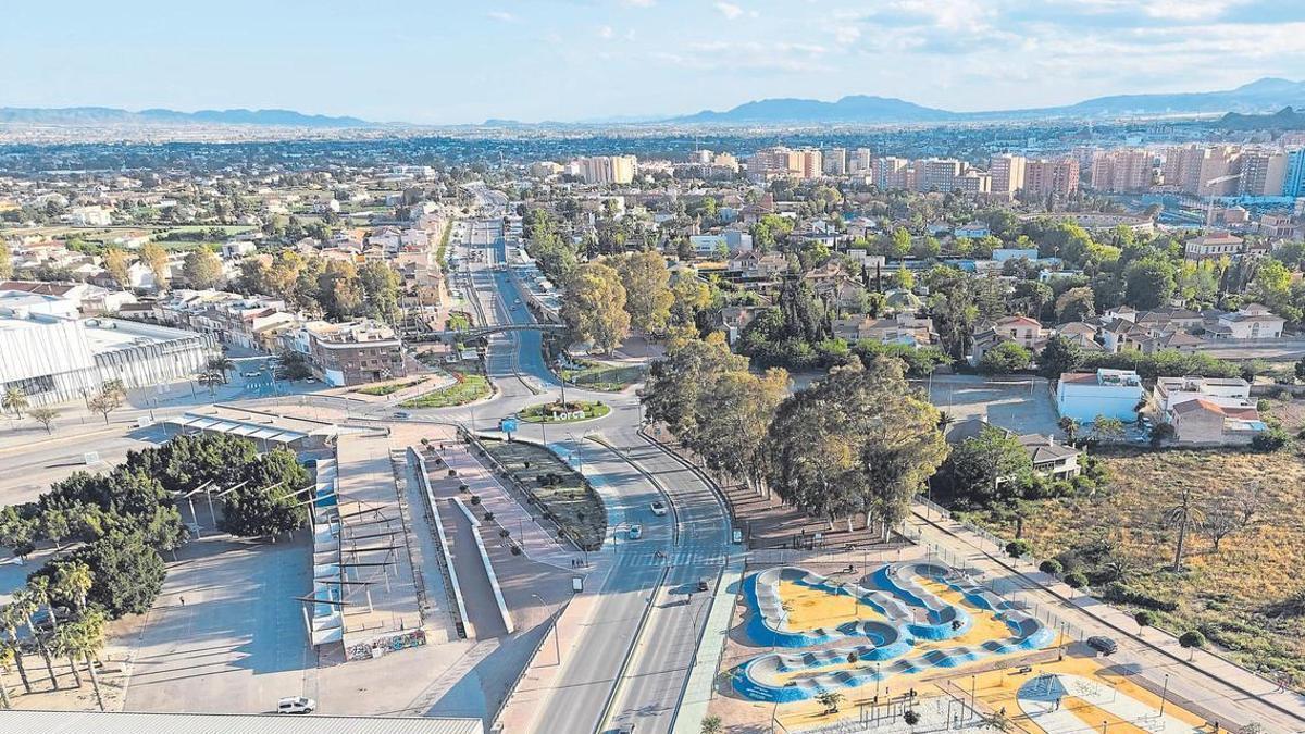 Vista aérea de la Ronda Sur de evacuación, construidas tras el terremoto.