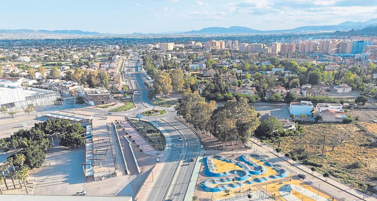 Vista aérea de la Ronda Sur de evacuación, construidas tras el terremoto.