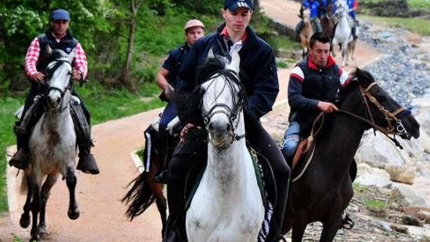 Los caballos partieron de la playa de As Patiñas.  // Iñaki Abella