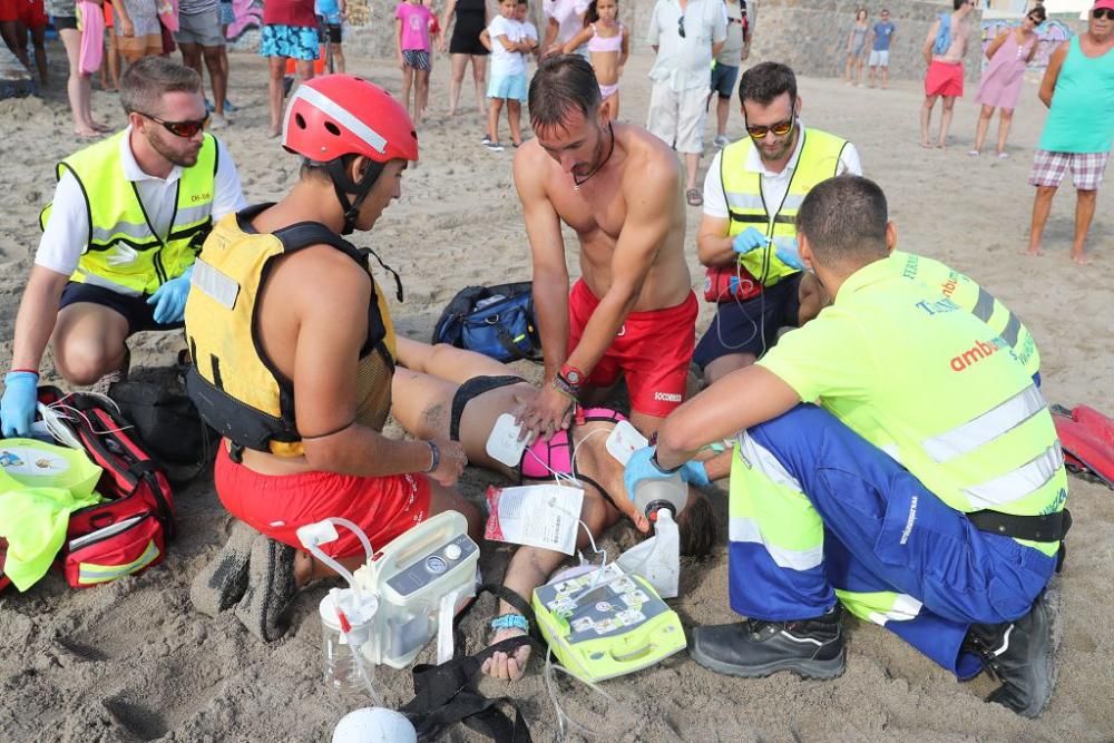 Simulacro de rescate en Cabo de Palos