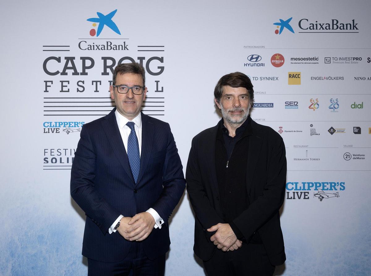 Josep Mª Gonzàlez, director territorial de CaixaBank a Catalunya i Juli Guiu, president del Grup Clipper’s i director de Cap Roig.