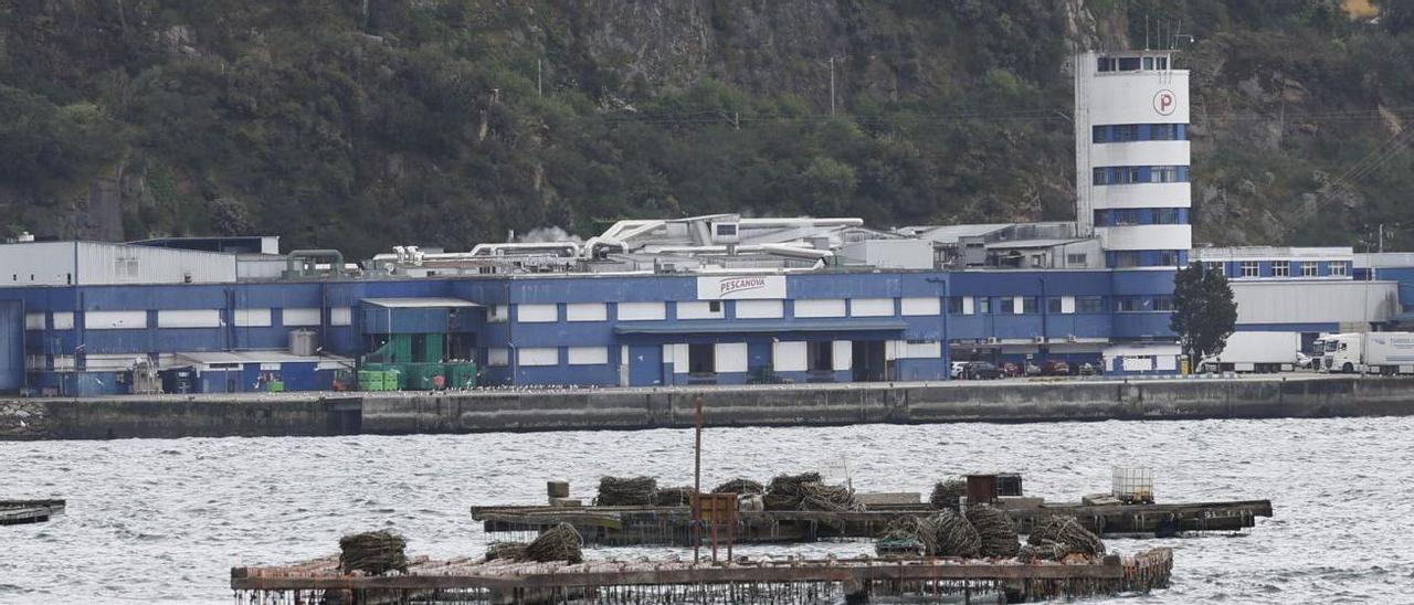 Exteriores de la sede de Nueva Pescanova en Chapela, ayer.