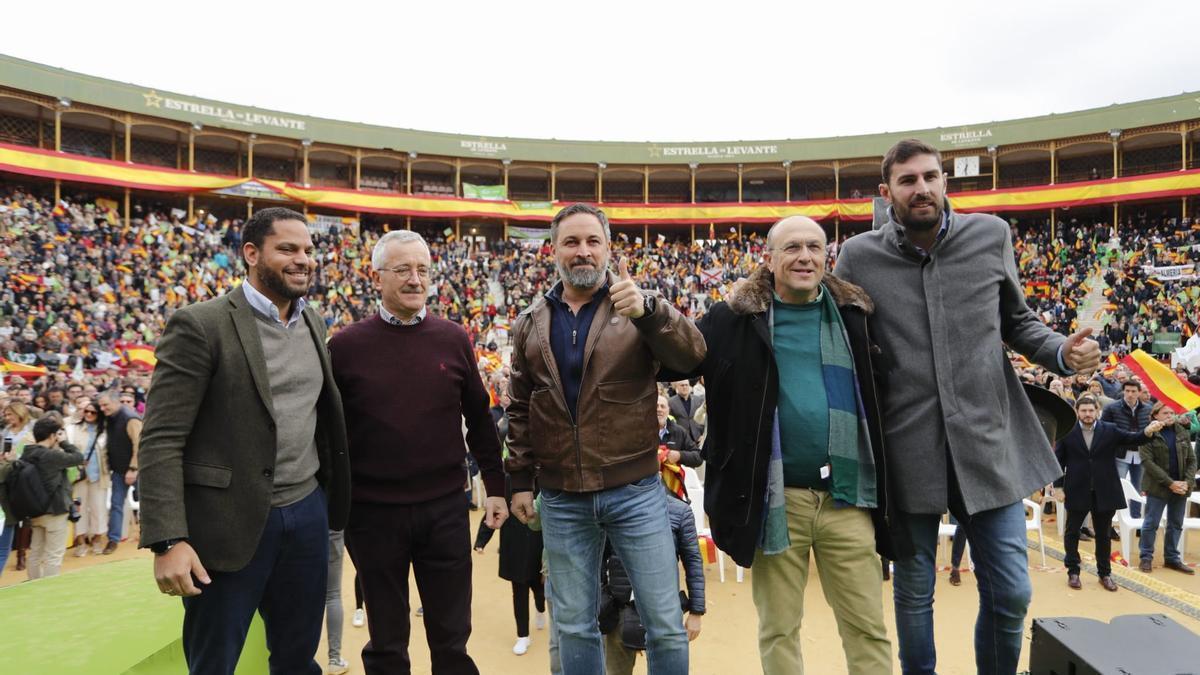 Mitin de Vox en la Plaza de Toros de Murcia.