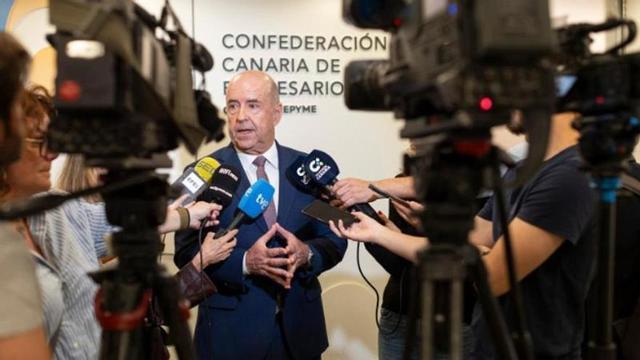 Pedro Ortega, este jueves en la sede de la CCE.
