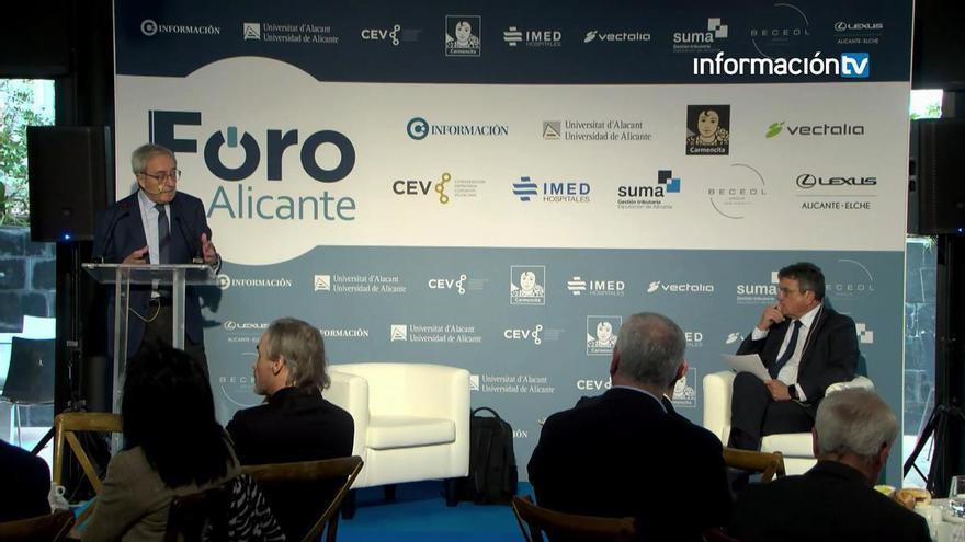 Francisco González en Foro Alicante: "El nuevo sistema de financiación autonómica mejora, pero debe abordar la condonación de la deuda"