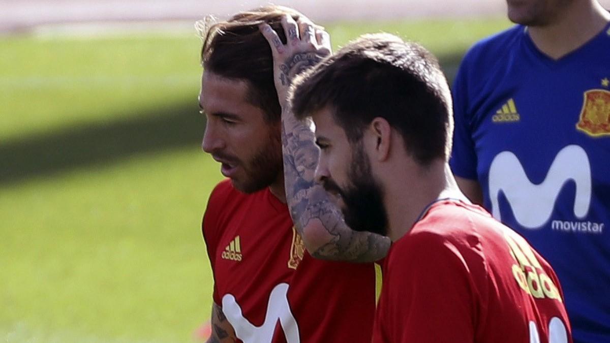 Ramos y Piqué, en la selección española
