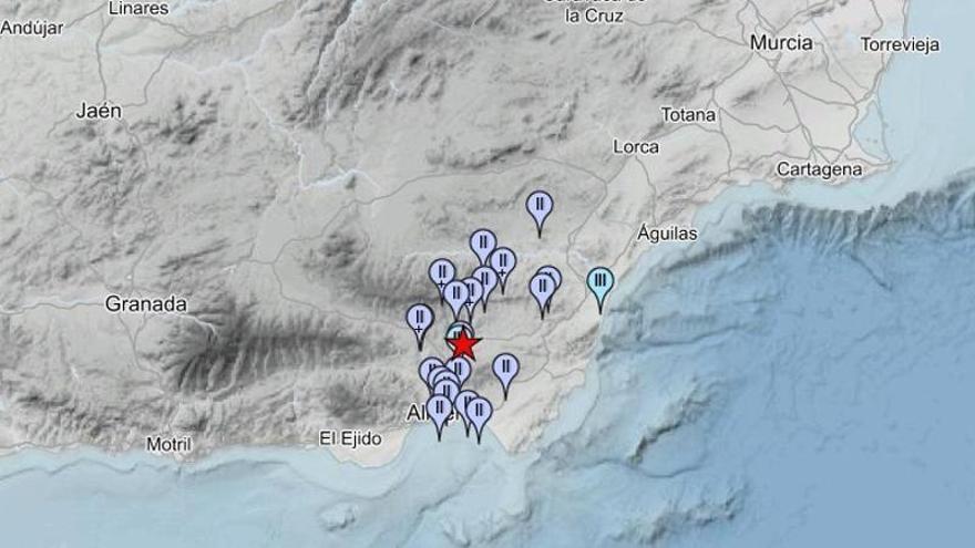 Un segundo terremoto en cuatro días sacude a 16 municipios de Almería